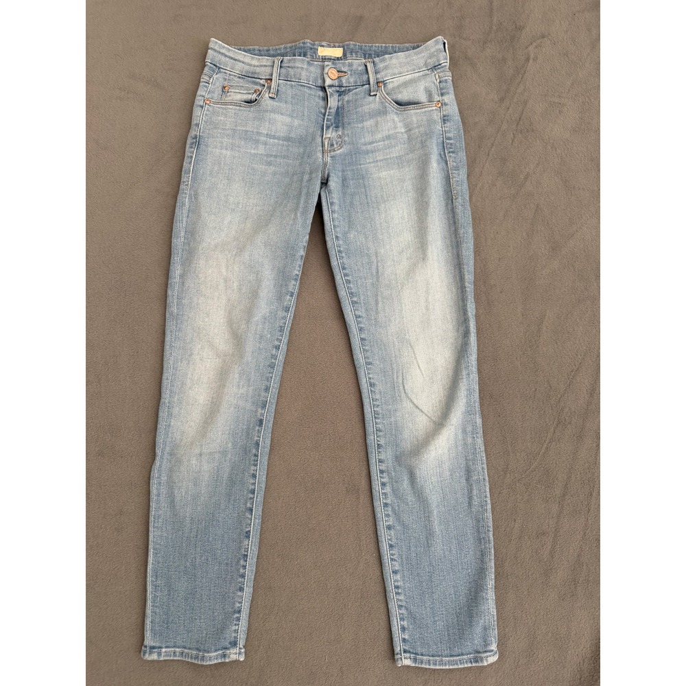 Mother The Looker Crop Jeans Light Kitty Blue Skinny Denim 27 1121-104